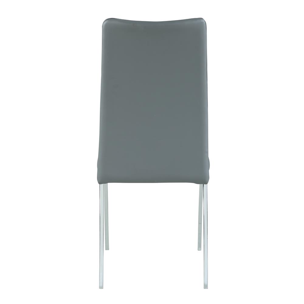 Channel Back Side Chair - Set Of 2, Gray. Picture 6
