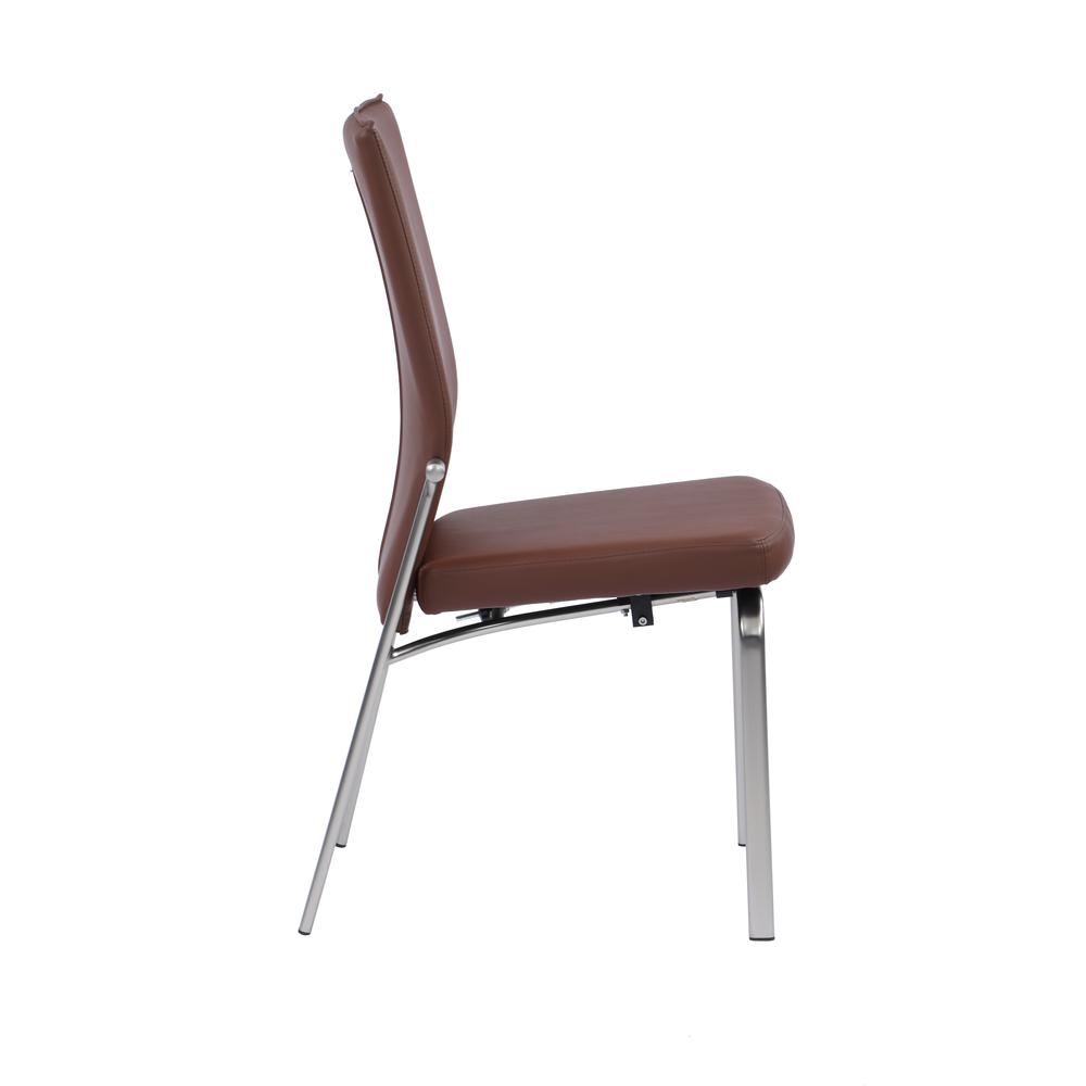 Motion Back Side Chair - Set Of 2, Brown. Picture 2