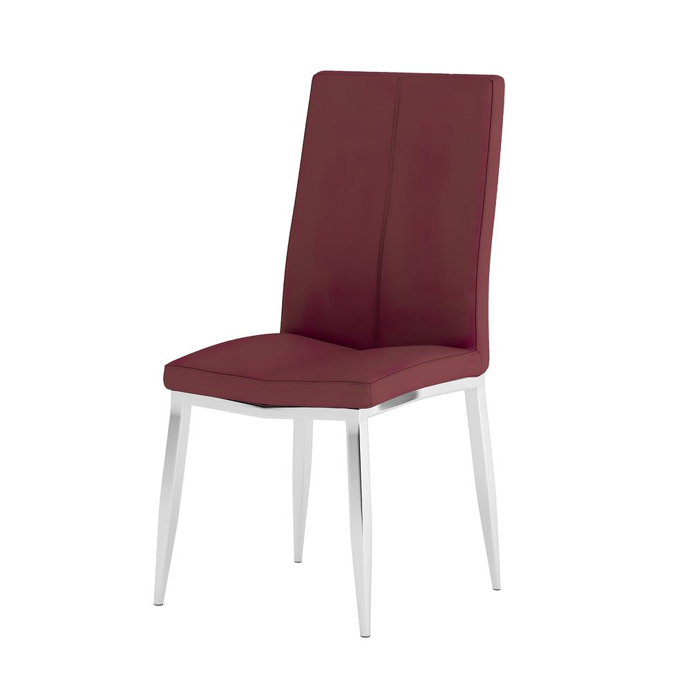 Curved Back Side Chair  - Set Of 4, Red. The main picture.
