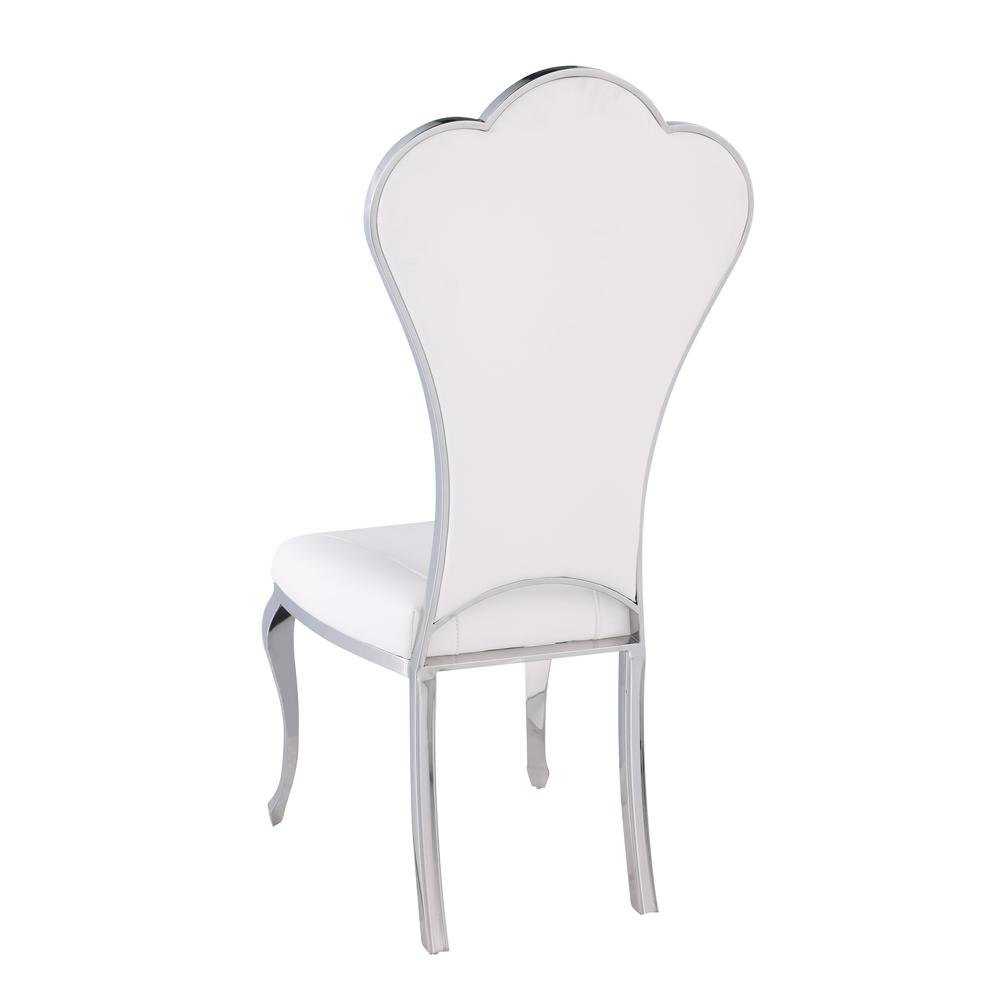 Shell Back Side Chair - Set Of 2, White. Picture 3