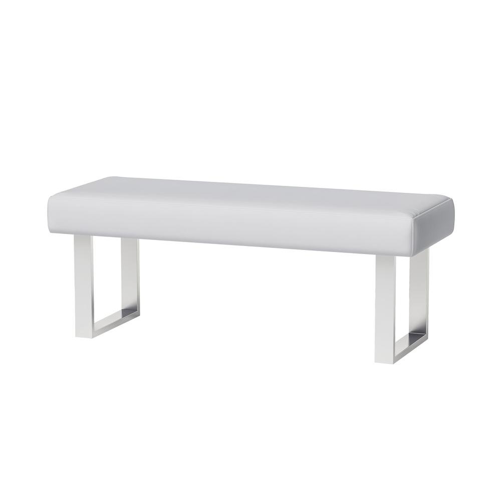 Linden Table+Nook+Bench, Gloss White. Picture 11