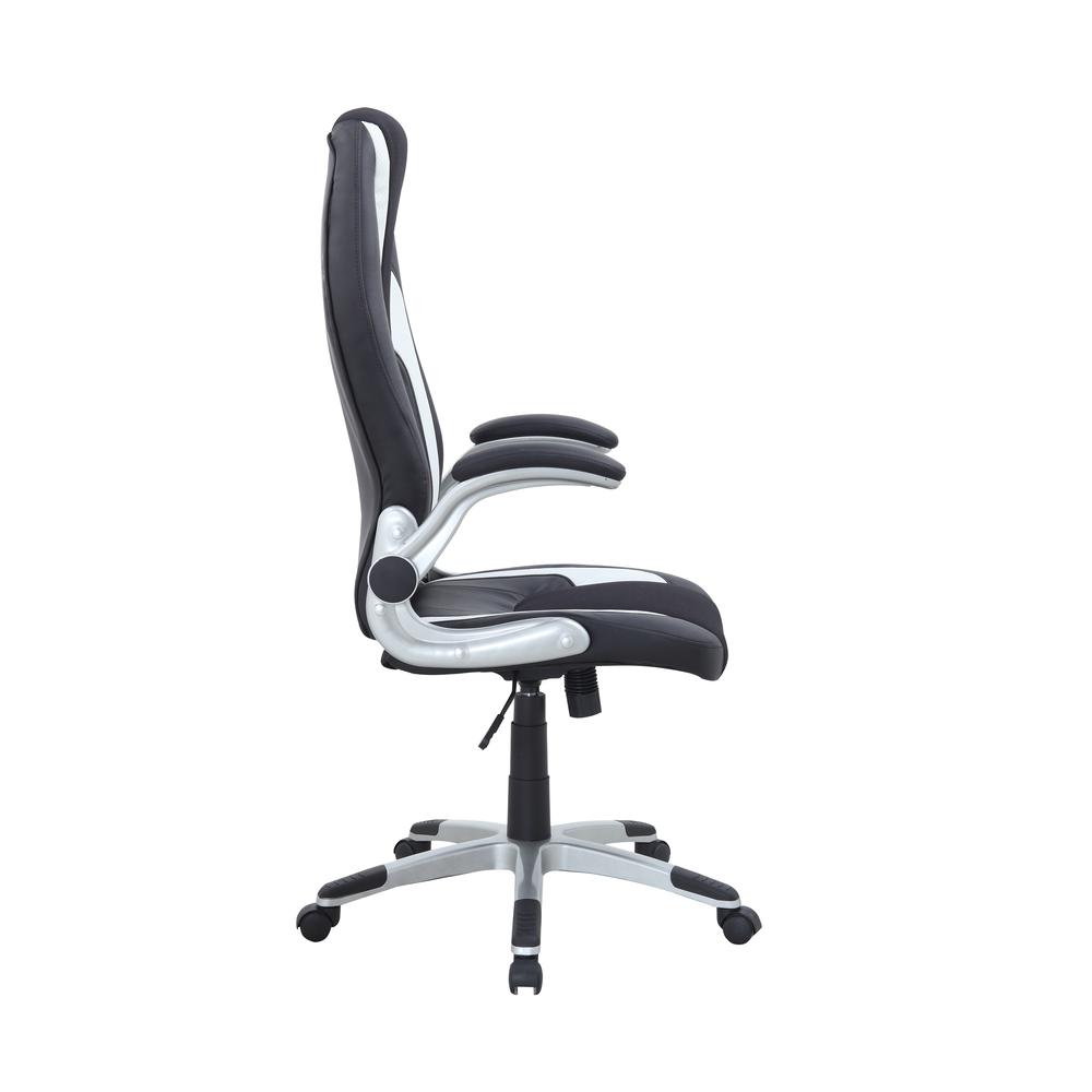 Modern Ergonomic 2-Tone Adjustable Computer Chair, Silver. Picture 4