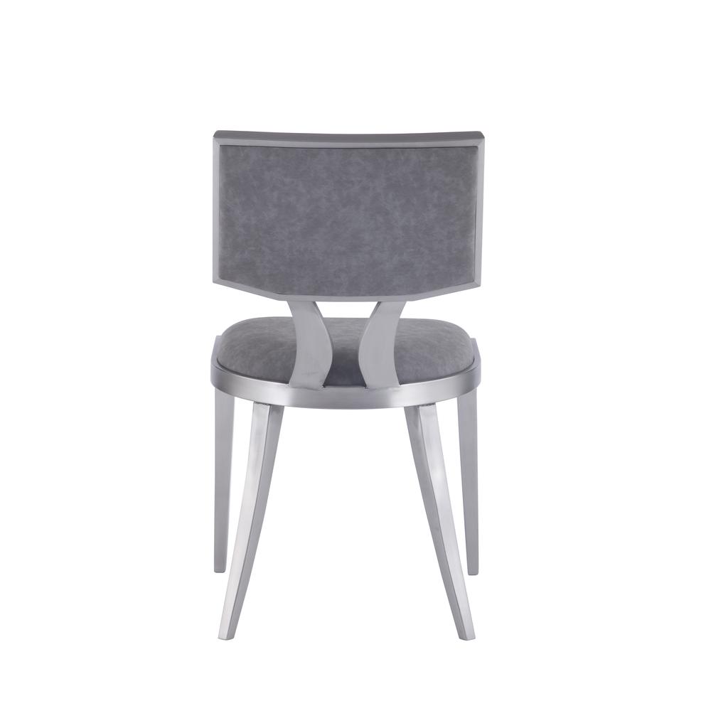 Mid-Century Modern Side Chair W/ Floating Back - Set Of 2, Gray. Picture 6