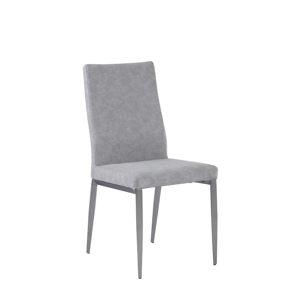 Contemporary Contour Back Chair - Set Of 2, Gray. Picture 2