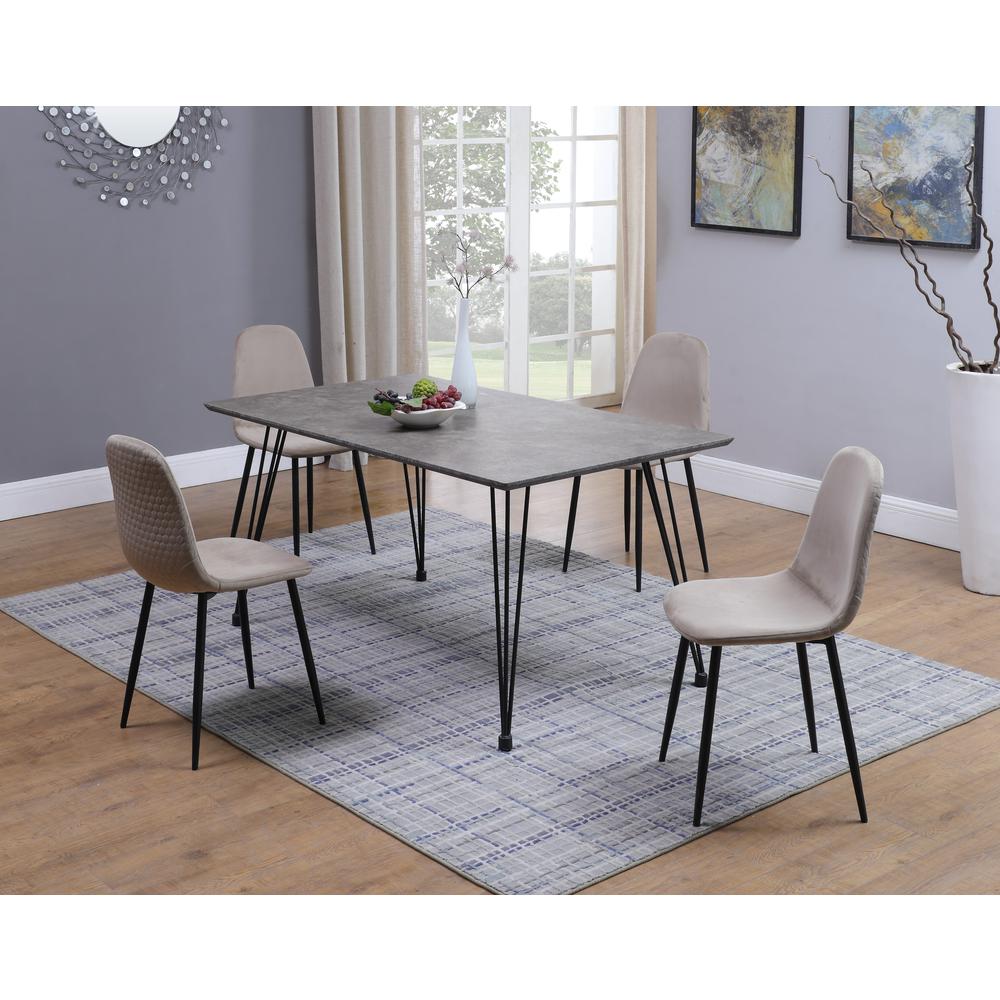 Contemporary Rectangular Dining Table w/ Laminated Wooden Top , HEATHER-DT. Picture 1