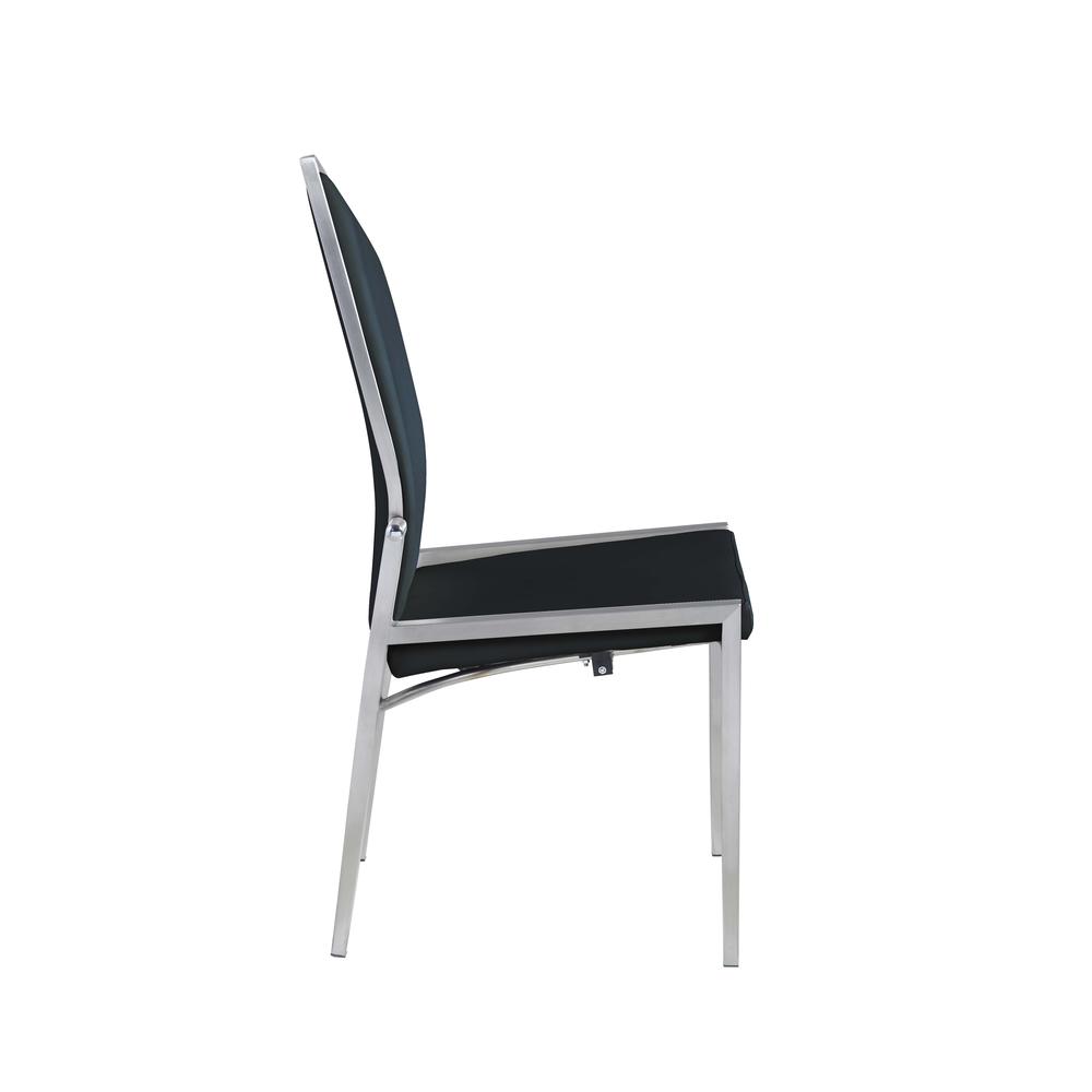 Contemporary Motion Back Side Chair - Set Of 2, Black. Picture 4
