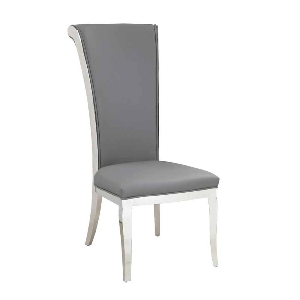 Modern Tall Rolled-Back Side Chair. Picture 2