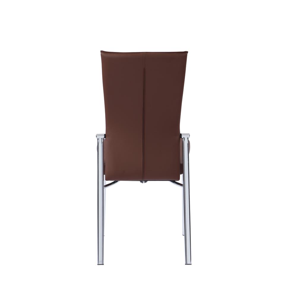 Contemporary Motion Back Side Chair - Set Of 2, Brown. Picture 9