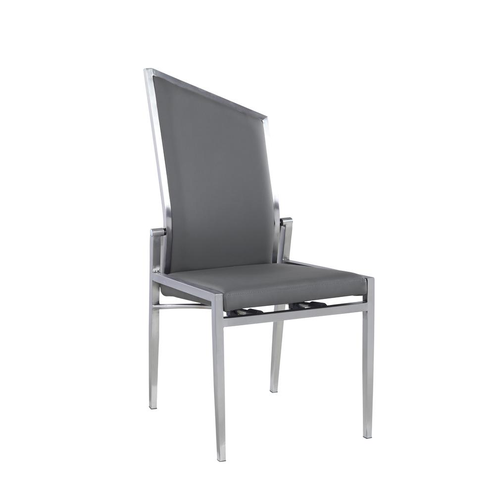 Motion Back Side Chair - Set Of 2, Gray. Picture 1