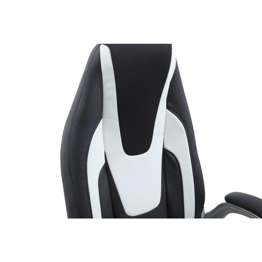 Modern Ergonomic 2-Tone Adjustable Computer Chair, Silver. Picture 10