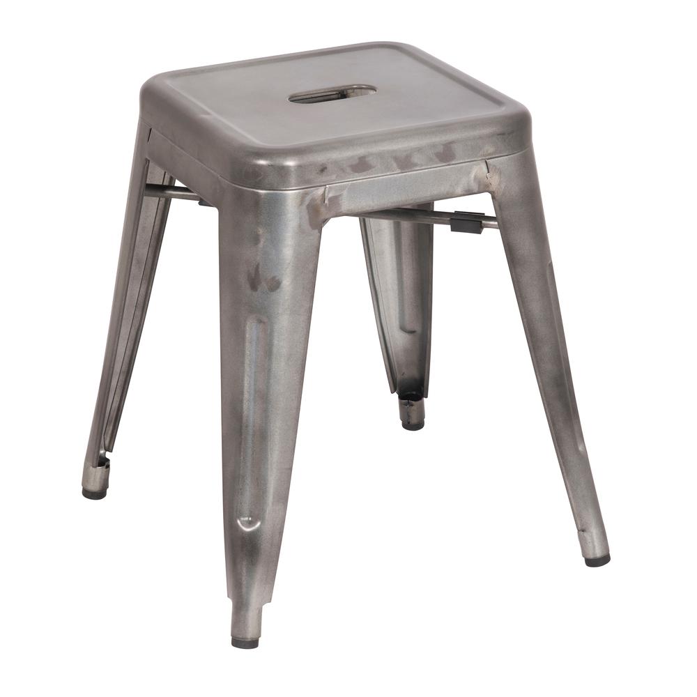 Galvanized Steel Side Chair, 8018-SC-GUN. Picture 1