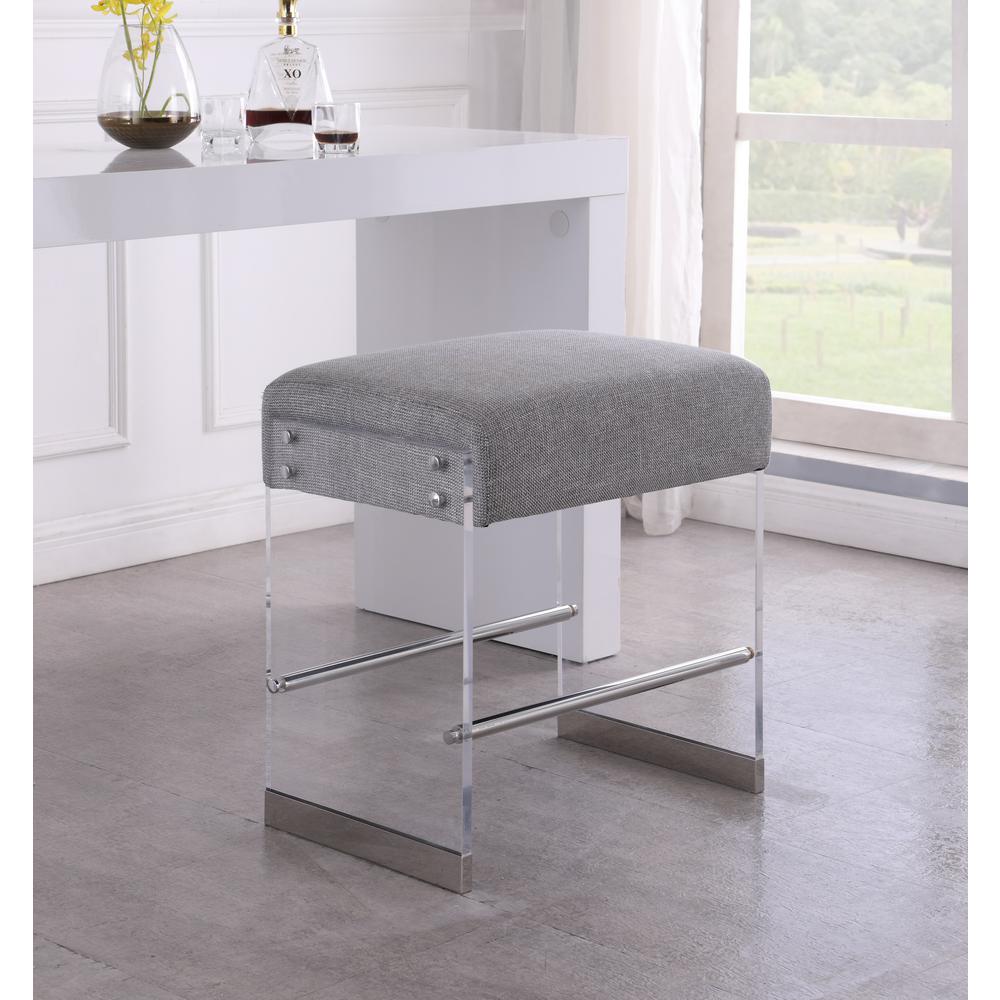 Contemporary Acrylic Counter Stool, 0466-CS-GRY. Picture 5