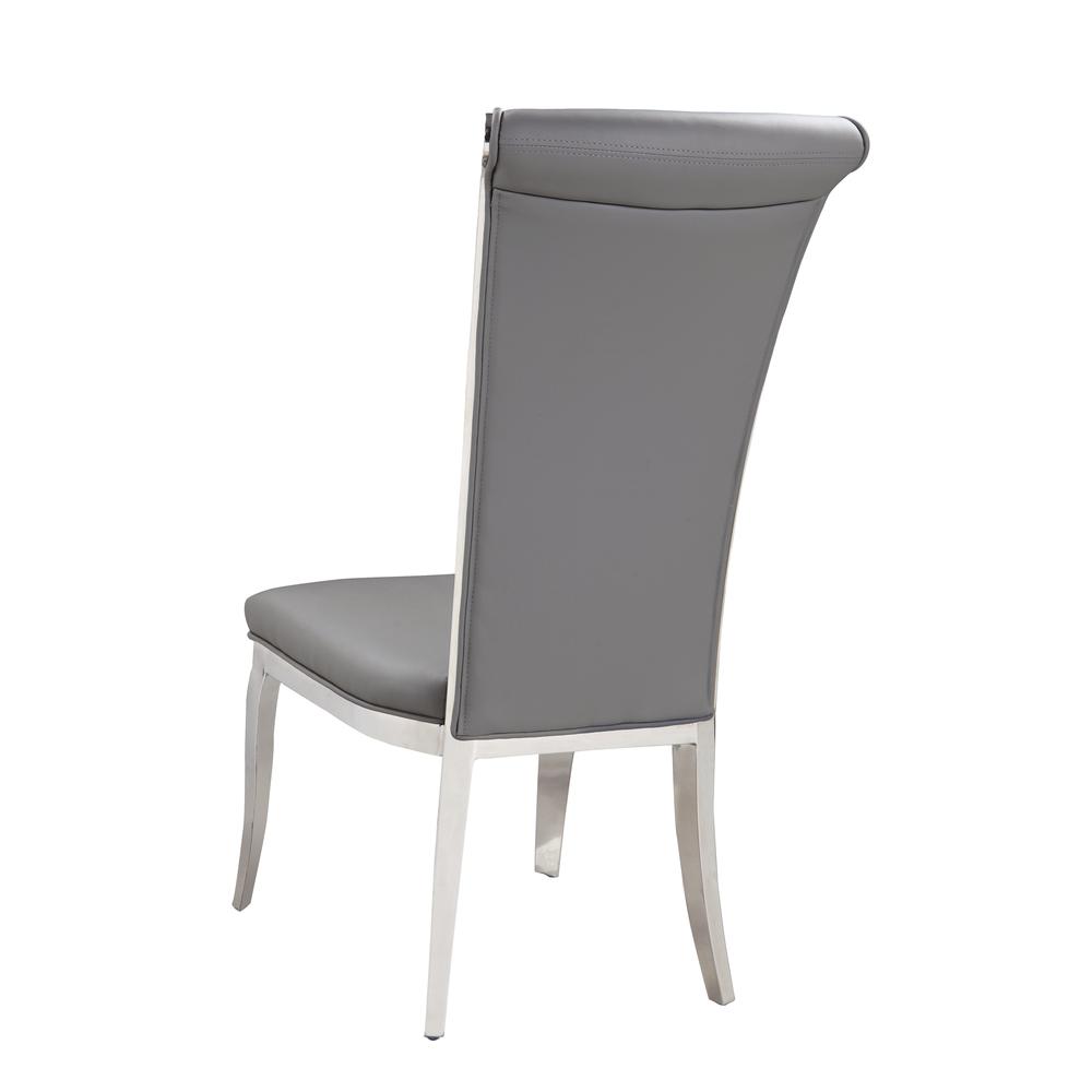 Modern Tall Rolled-Back Side Chair. Picture 3