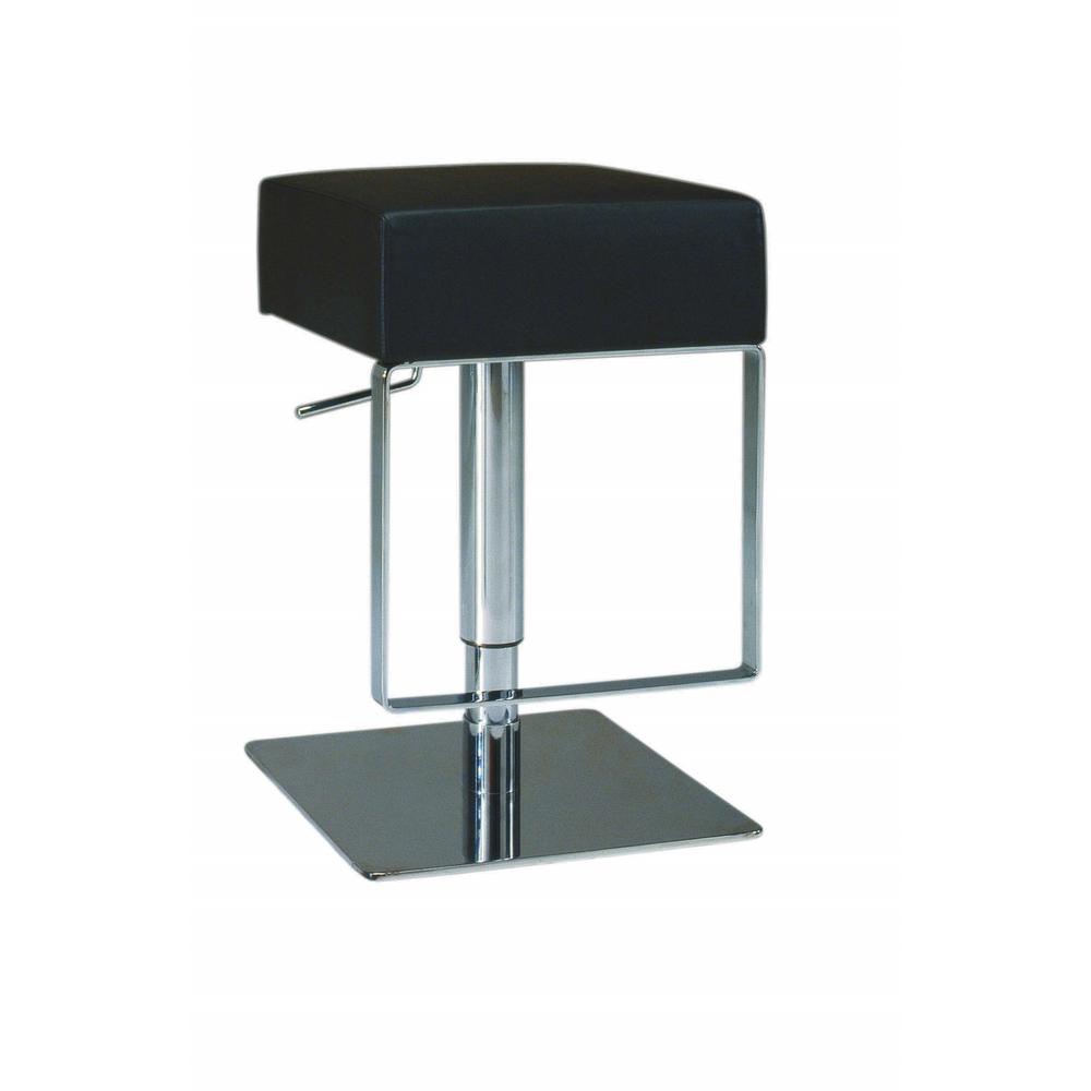 Pneumatic Gas Lift Adjustable Height Swivel Stool, Black. Picture 1
