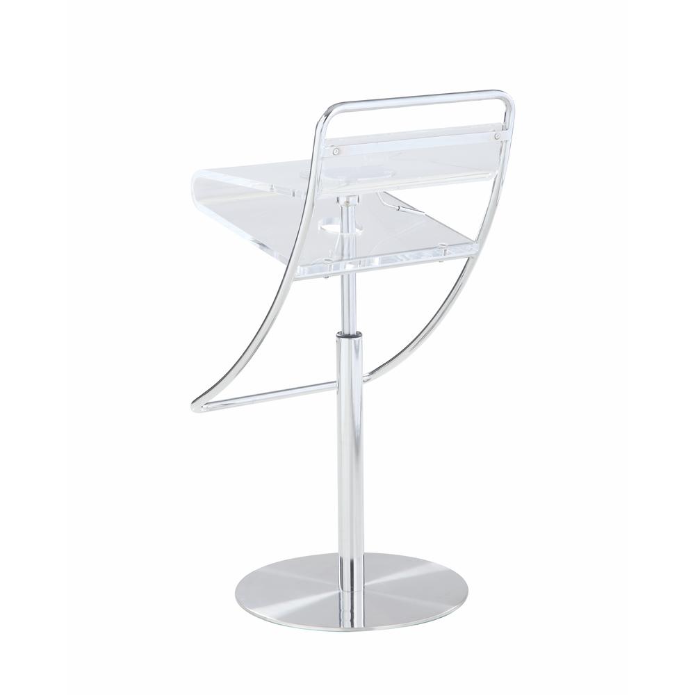 Acrylic Adjustable Height Stool, Clear. Picture 2