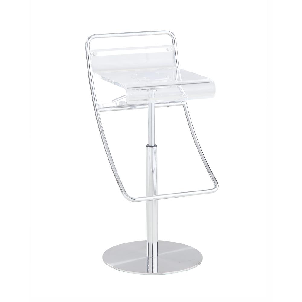 Acrylic Adjustable Height Stool, Clear. Picture 4