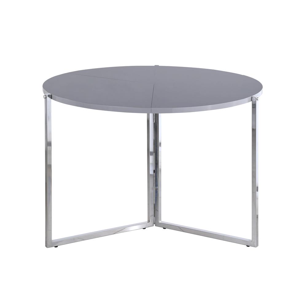 43" Round Foldaway Dining Table, 8389-DT-FLD-GRY. Picture 2
