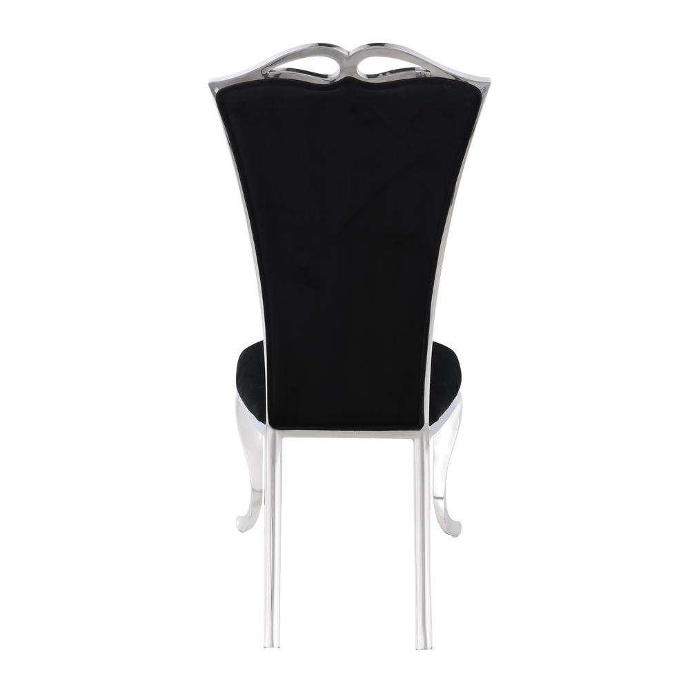 Tall Back Side Chair - Set Of 2, Black. Picture 4
