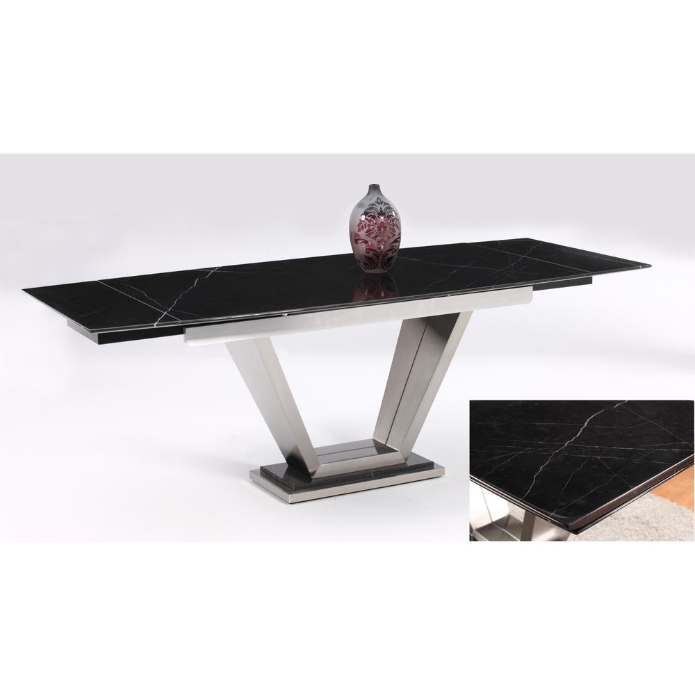 Jessy Dining Table, Black Marquis. Picture 1