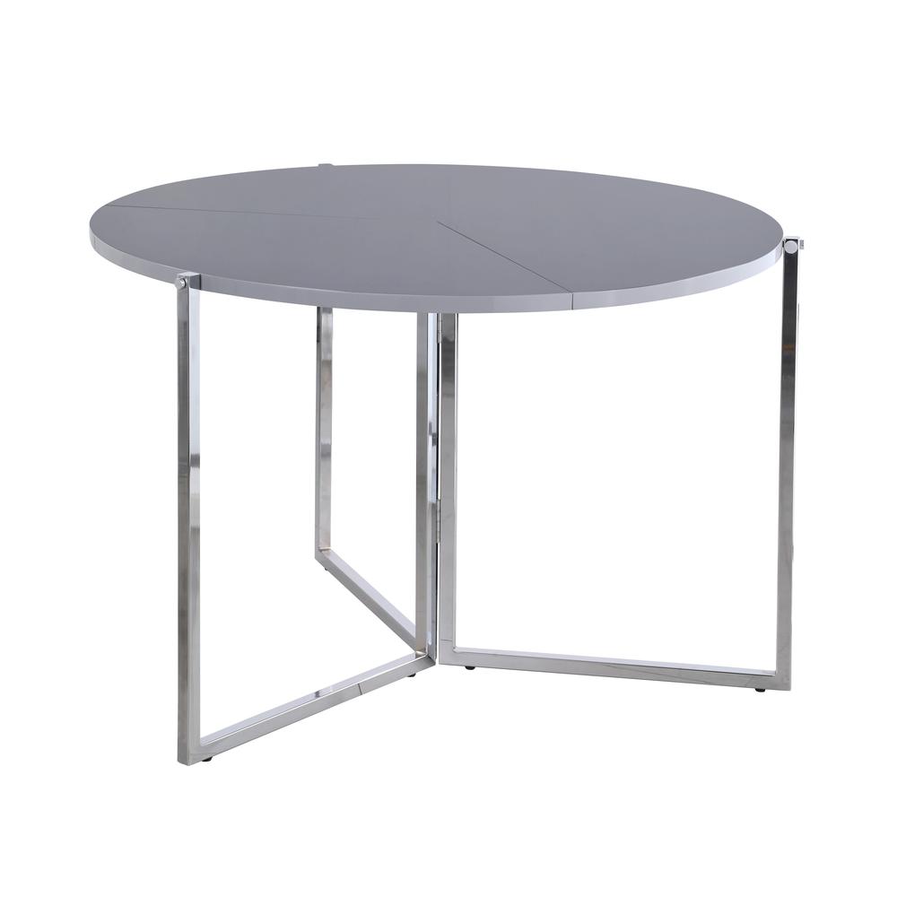 43" Round Foldaway Dining Table, 8389-DT-FLD-GRY. Picture 1