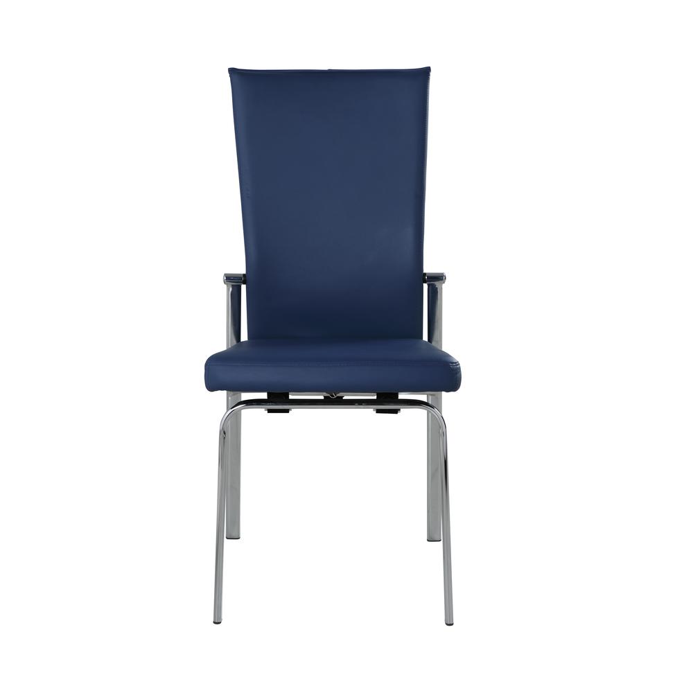 Contemporary Motion Back Side Chair - Set Of 2, Blue. Picture 3