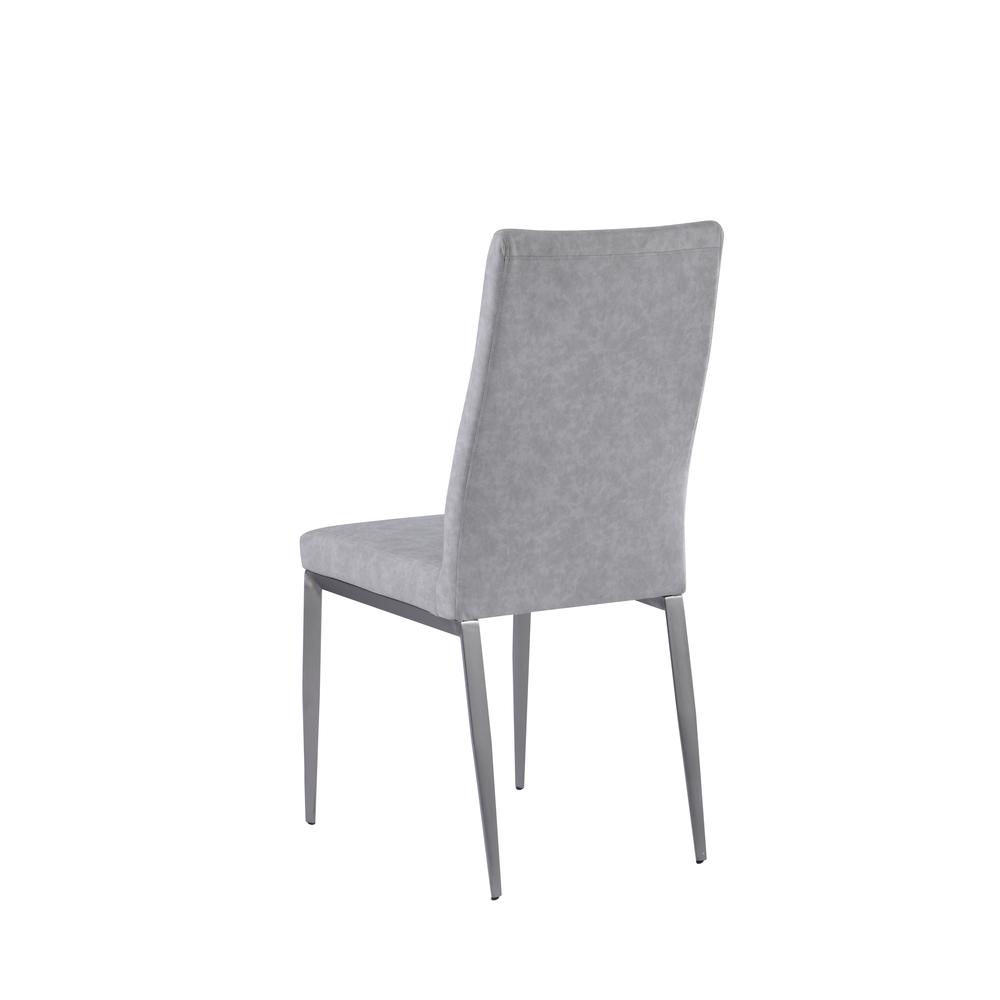 Contemporary Contour Back Chair - Set Of 2, Gray. Picture 3