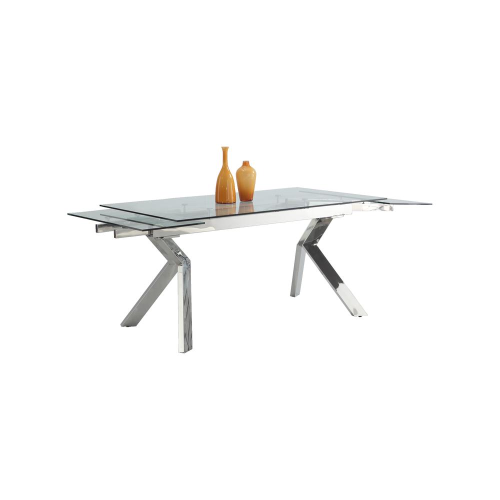 Butterfly Legs Extendable Dining Table, Polished Ss. Picture 2