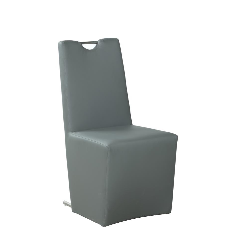 Contemporary Upholstered Handle-Back Side Chair. Picture 1