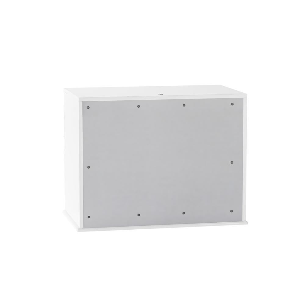 Modern Gloss White 2-Drawer Night Stand. Picture 5