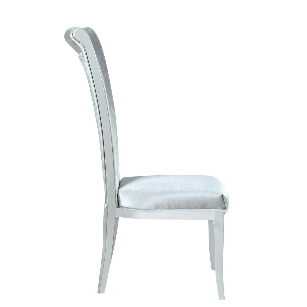 Modern Tall Roll Back Side Chair, JOY-SC-GRY-FAB. Picture 5