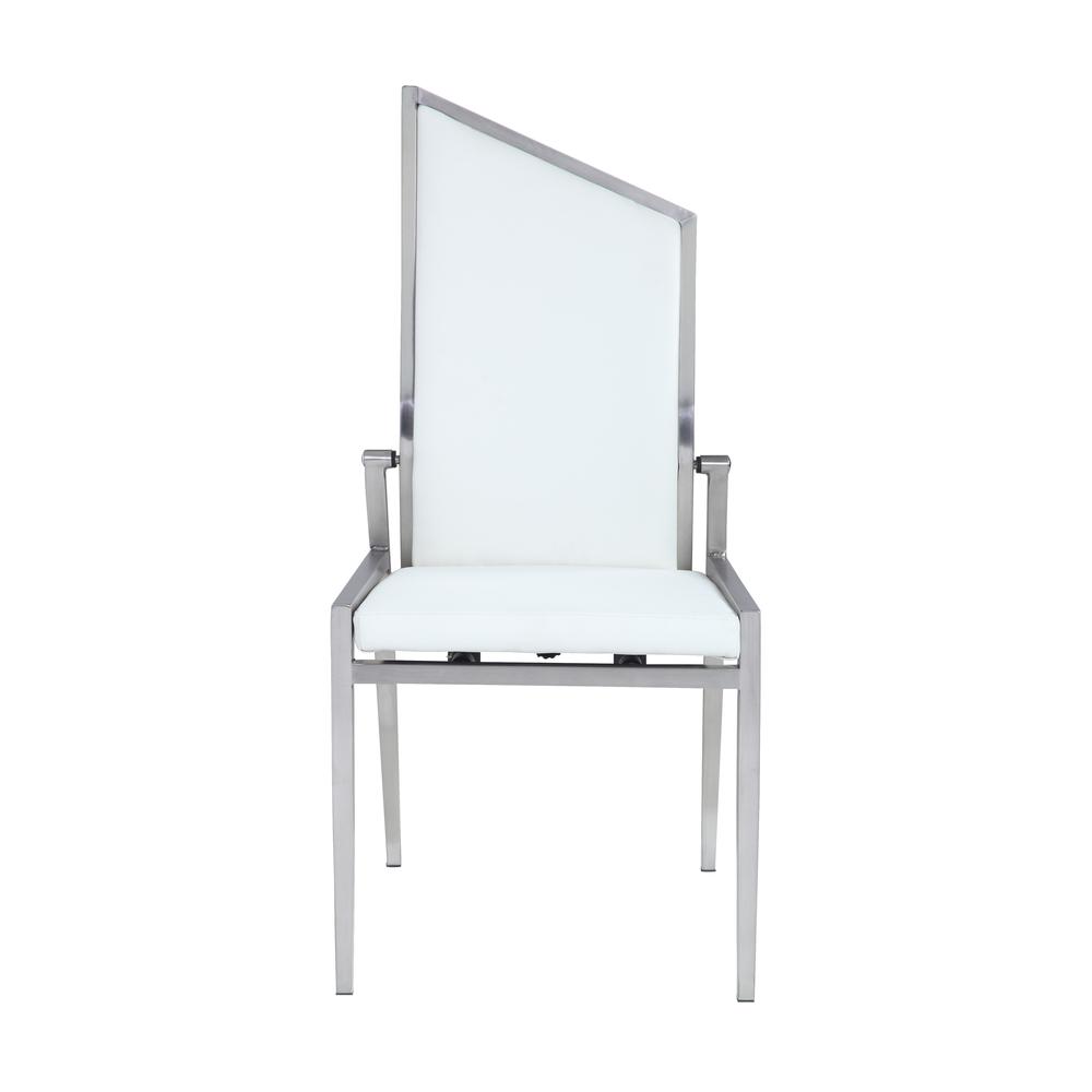 Contemporary Motion Back Side Chair - Set Of 2, White. Picture 4