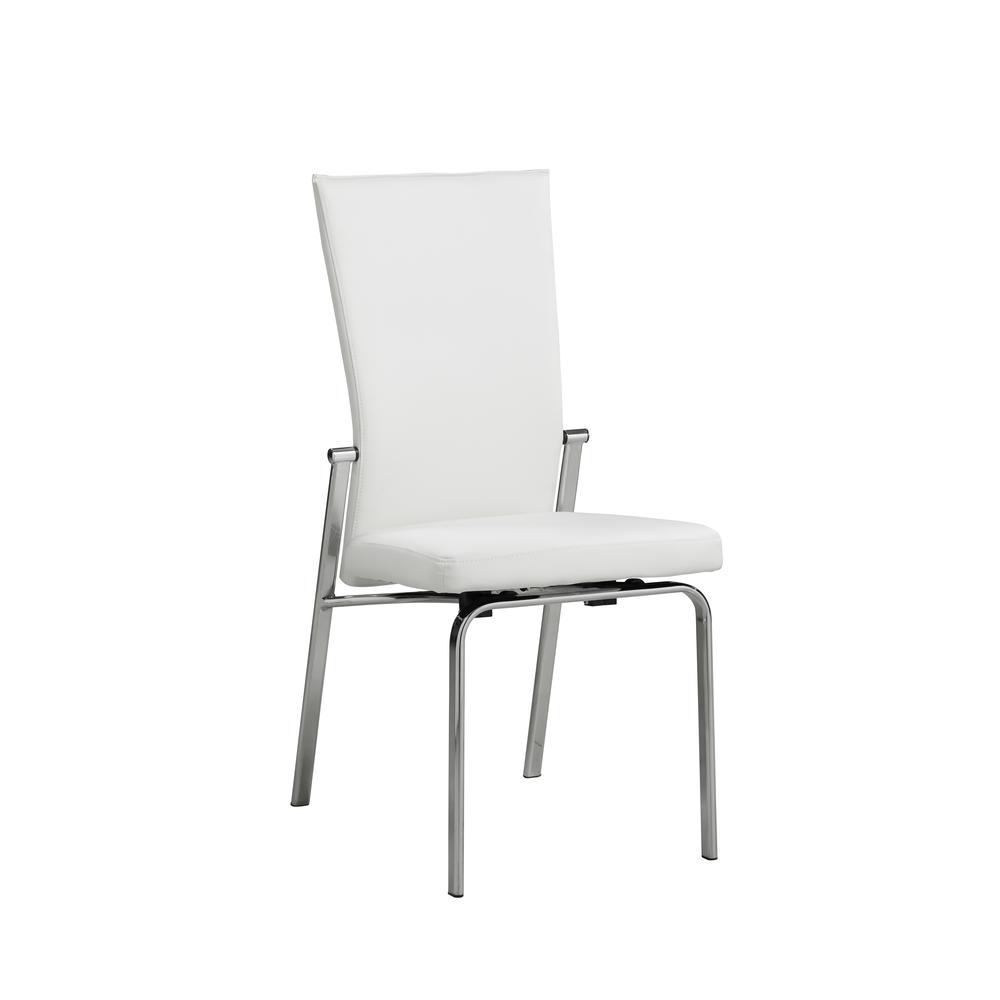 Contemporary Motion-Back Leather Upholstered Side Chair. Picture 1