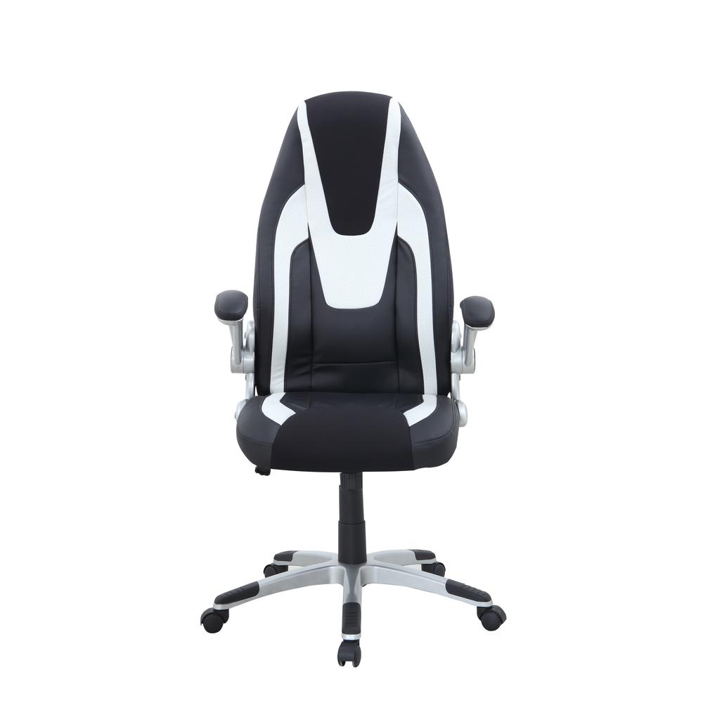 Modern Ergonomic 2-Tone Adjustable Computer Chair, Silver. Picture 1