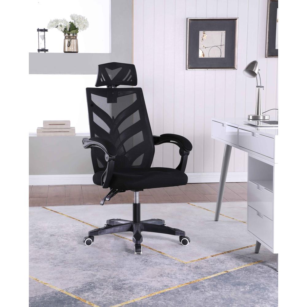 Reclining Computer Chair w/ Headrest & Padded Arms. Picture 9