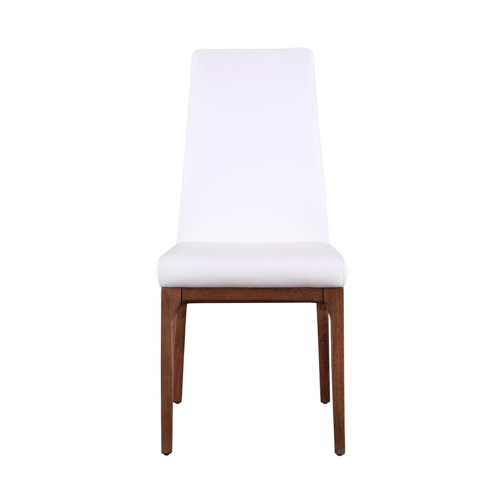 Contour Back Upholstered Side Chair w/ Solid Wood Base. Picture 3