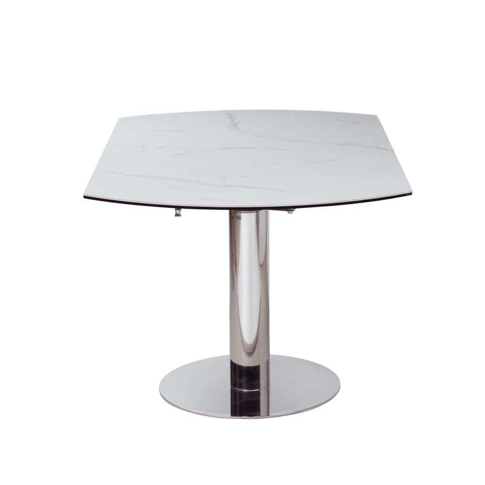 Contemporary Motion-Extendable Dining Table w/ Ceramic Top. Picture 4