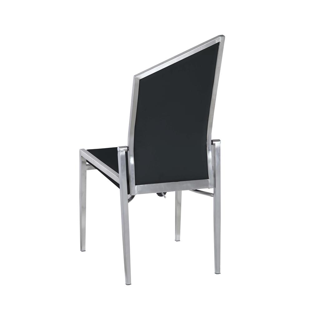 Contemporary Motion Back Side Chair - Set Of 2, Black. Picture 2