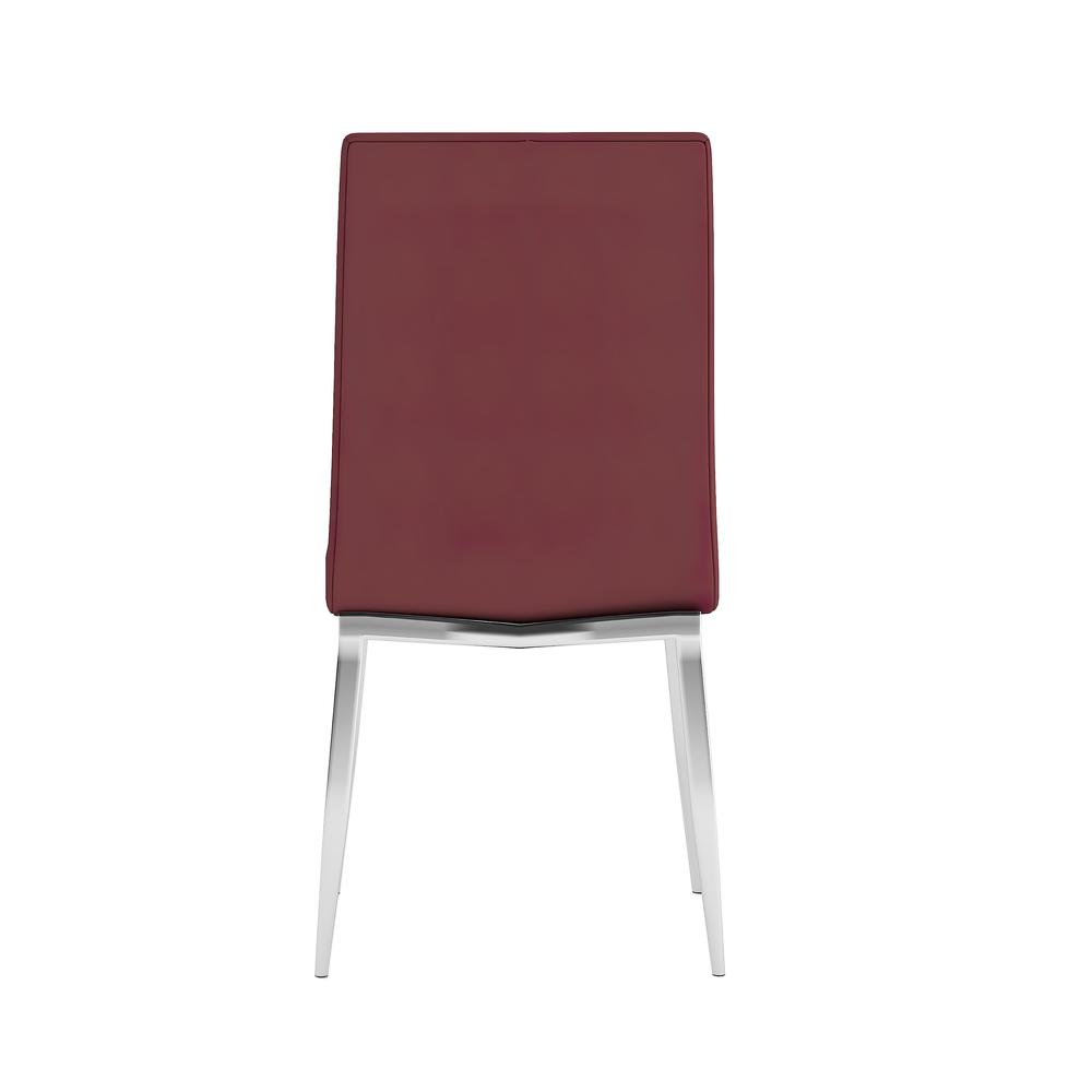 Curved Back Side Chair  - Set Of 4, Red. Picture 3
