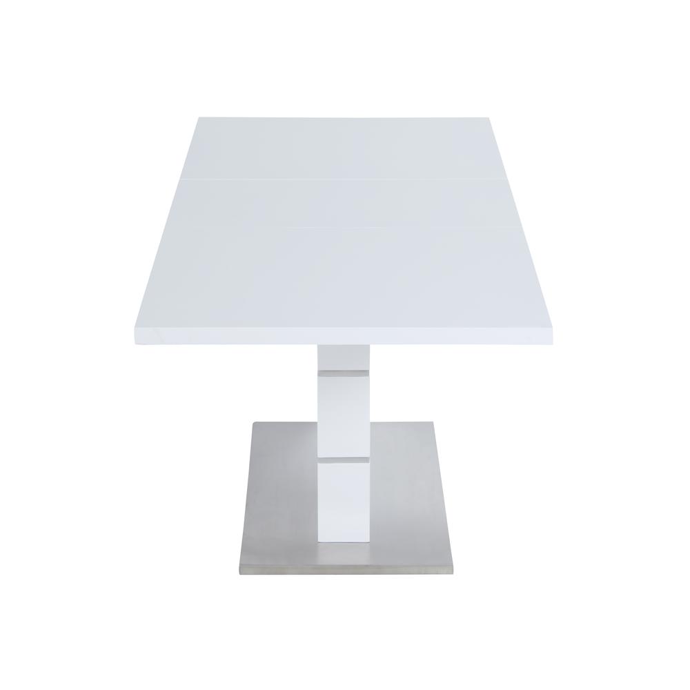 Contemporary Extendable White Dining Table. Picture 6