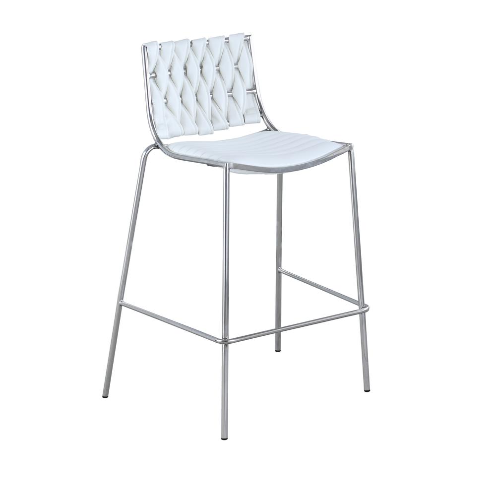 Contemporary Stackable Counter Stool w/ Weave Back. Picture 1