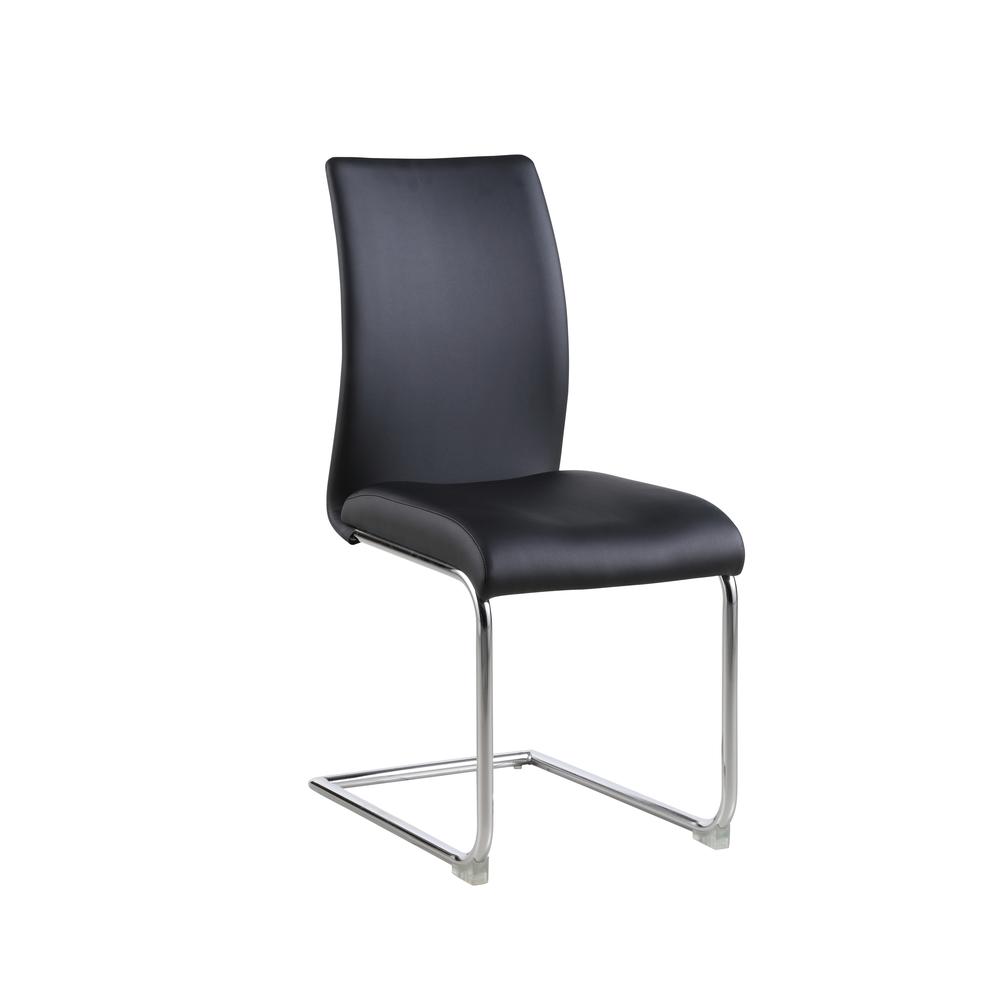 Contour Back Cantilever Side Chair  - Set Of 4, Black. Picture 1