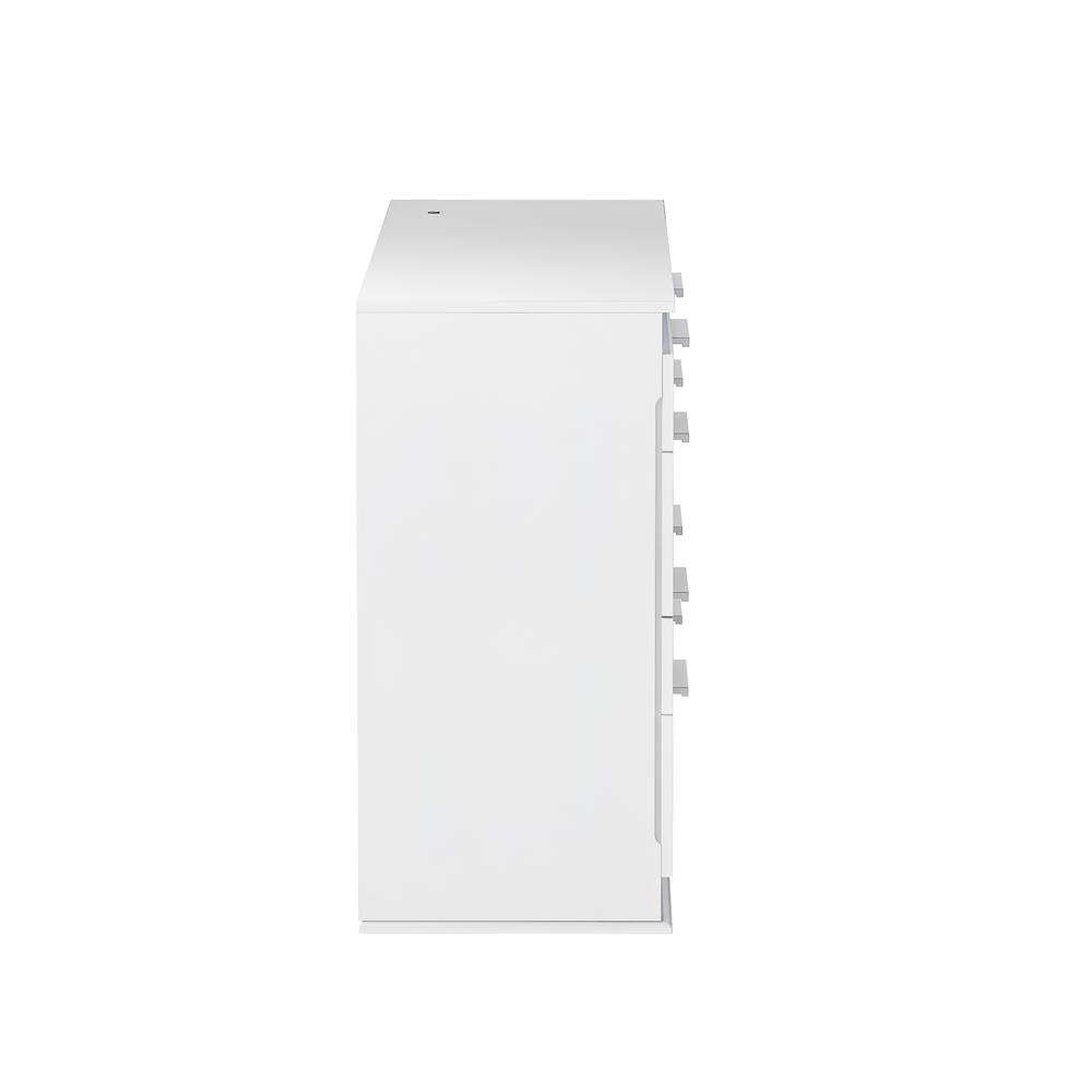 Modern Gloss White 8-Drawer Dresser. Picture 3