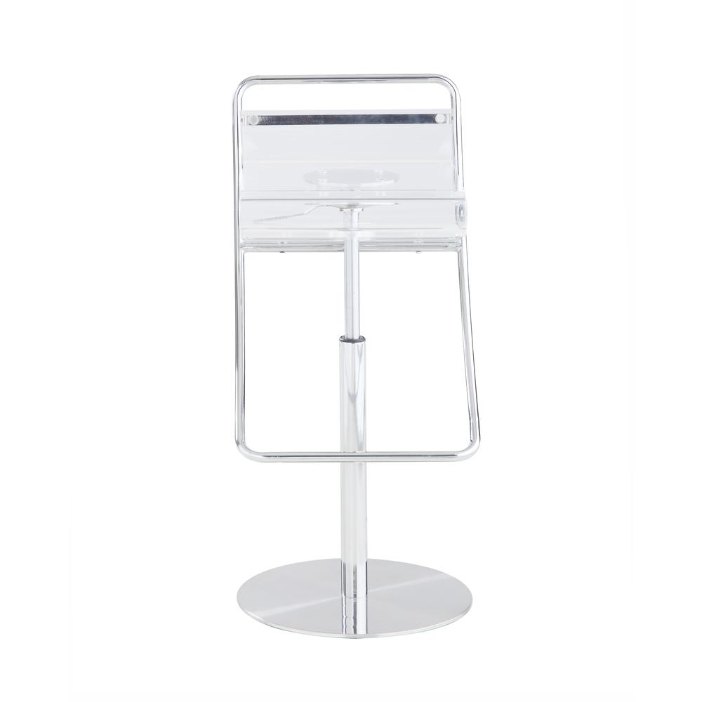 Acrylic Adjustable Height Stool, Clear. Picture 3