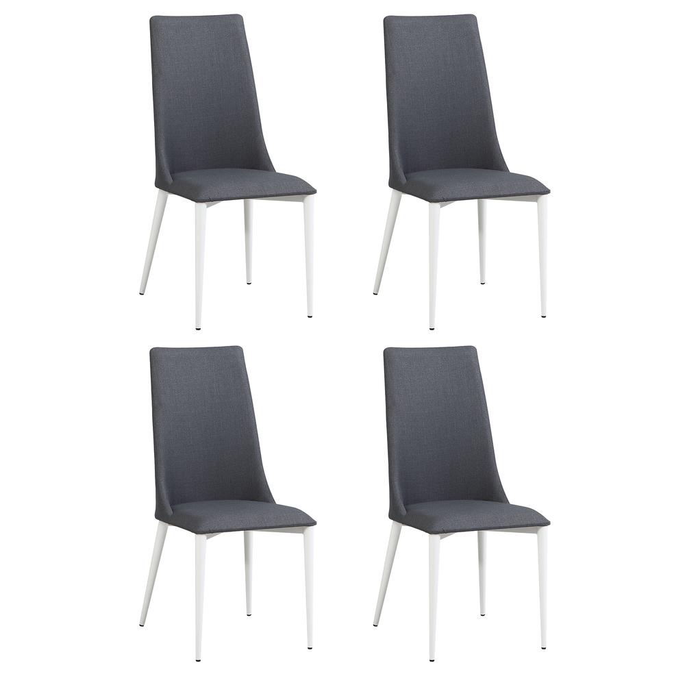 Curved-Back Side Chair, CHLOE-SC-GRY (Set of 4). Picture 1