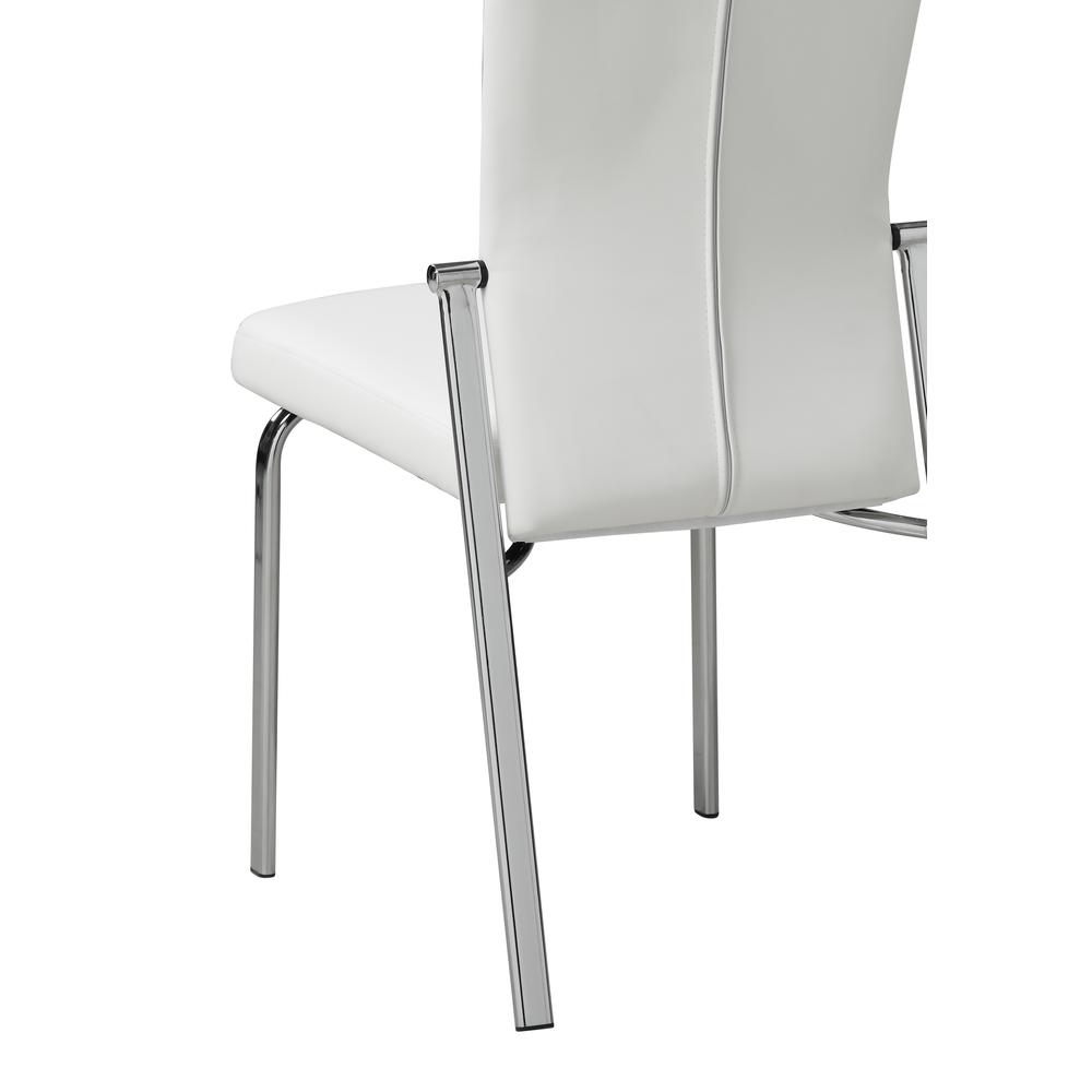 Contemporary Motion-Back Leather Upholstered Side Chair. Picture 5