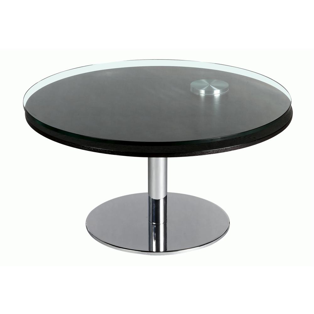 Cocktail Table, Merlot & Chrome. Picture 1