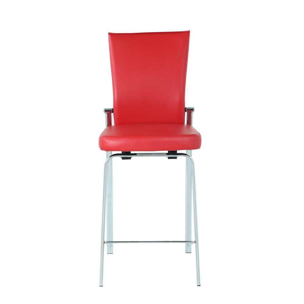 Motion Back Counter Stool, Red. Picture 1