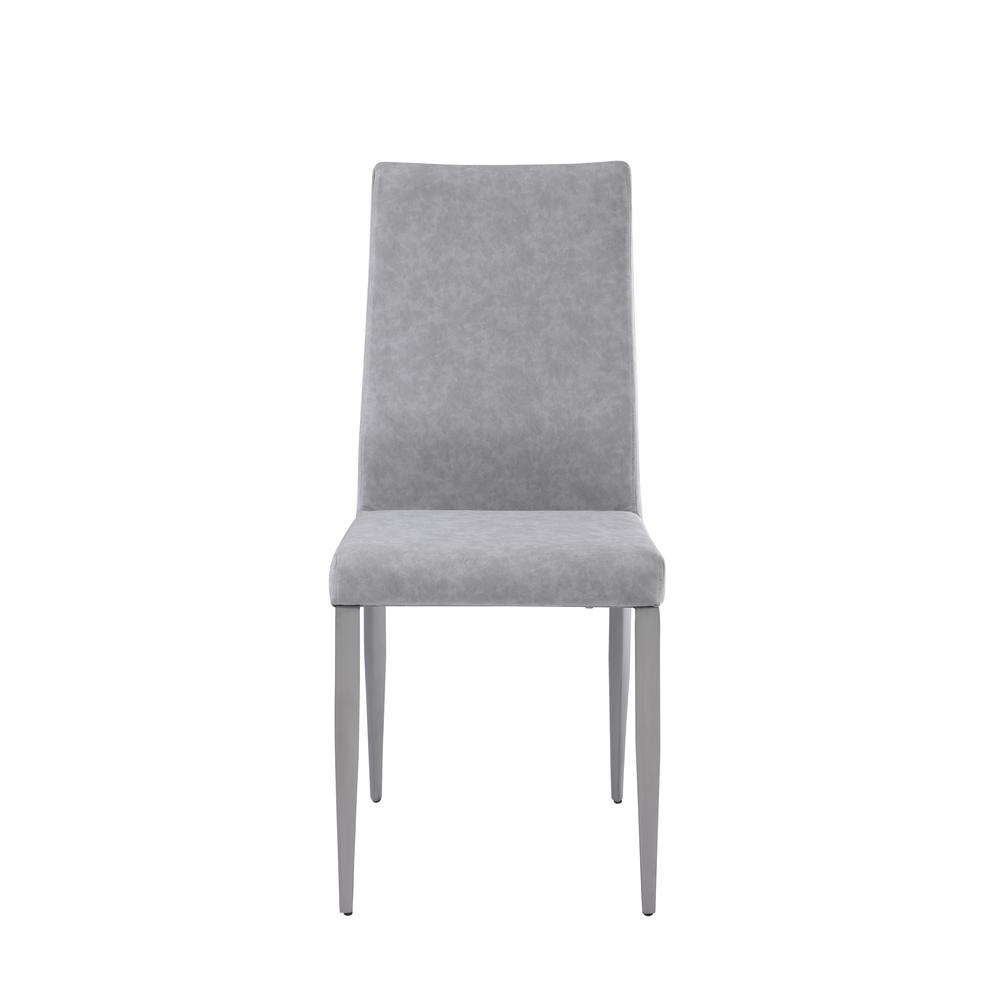 Contemporary Contour Back Chair - Set Of 2, Gray. Picture 4