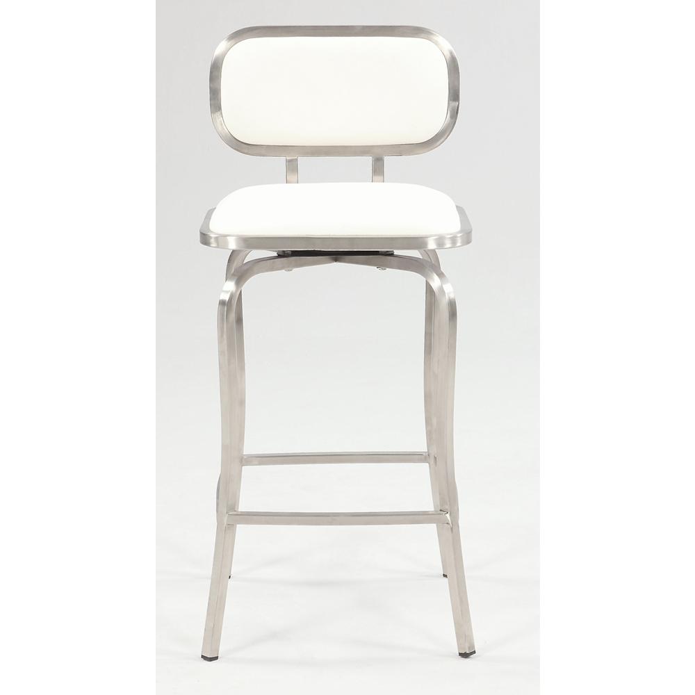 Modern Swivel Counter Stool, White. Picture 2