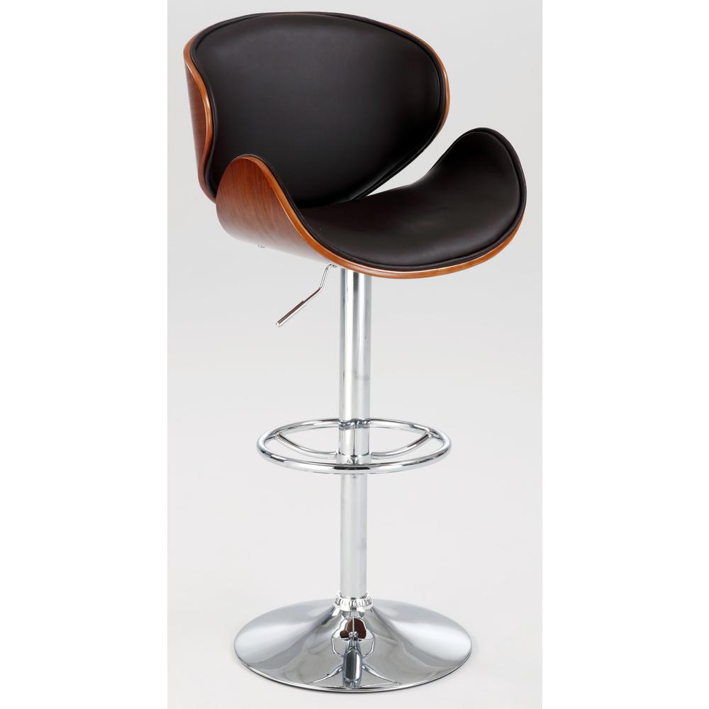 Oversized Pneumatic Swivel Stool, Brown. Picture 2